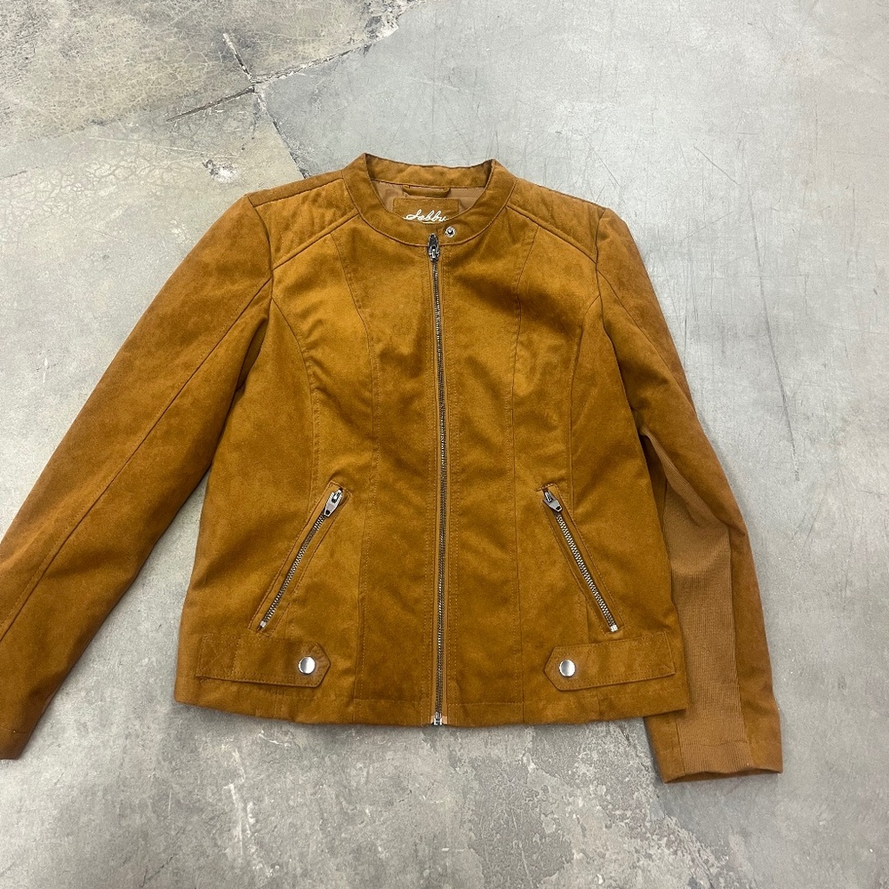 NWOT Women's size small Sebby Collection Suede Jacket- Mustard Color